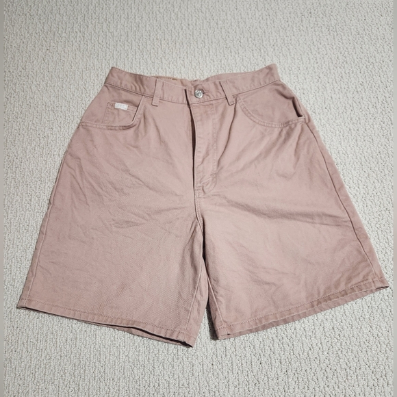 Lee Pants - Lee Denim Shorts Womens 28 Dusty Rose Pink Excellent Vintage High Rise Mom Short